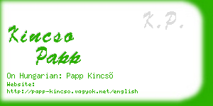 kincso papp business card